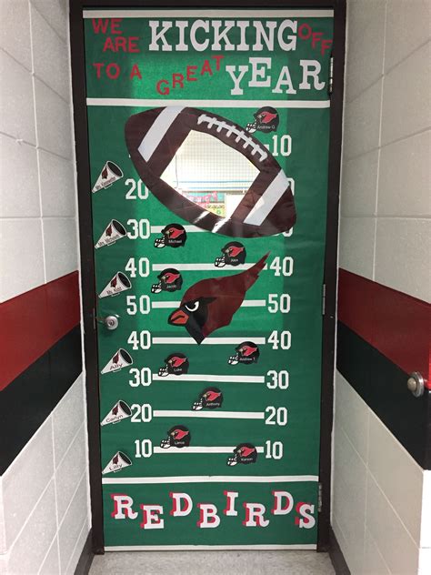 football classroom door